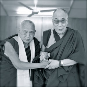 Lama Zopa Rinpoché et Sa Sainteté Le Dalaï Lama